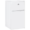 Double Door Mini Fridge with Freezer, 3.2 Cu.Ft Compact Refrigerator with Adjustable Shelf, Adjustable Thermostat and Reversible Door for Bedroom, Dor