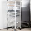 Roll of 50 Disposable Bun Rack Covers 52 x 80. Bread Rack Covers 52x80. Thickness 0.7 mil. Low Density Polyethylene Covers for Bakeries; Food Industry