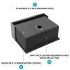 24 Gunmetal Black Farmhouse Sink - 24 Inch Kitchen Sink Stainless Steel 16 gauge Apron Front Kitchen Sink