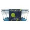 3 Glass Nestable Food Storage Containers - Navy