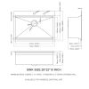 28 Inch Drop in Kitchen Sink - 28 "x 22" Kitchen Sink Stainless Steel 16 Gauge Workstation Sink Drop-in Topmount Single Bowl Kitchen Sink