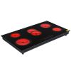 Electric Ceramic Stove! ZOKOP 35in 220v 8600w Rectangular 6-Burner Stove, Glass And Iron Spray-Coated Anti-Rust Bottom Shell, Touch Screen Embedded Wi