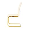 Modern style glass dining table with elegant transparent design, solid support base, pale yellow dining chair set with gold-plated legs, suitable for