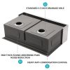 Double Bowl(50/50) Farmhouse Sink Workstation - 33 Inch Kitchen Sink Stainless Steel 16 gauge Apron Front Kitchen Sink