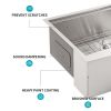 33 Inch Farmhouse Kitchen Sink Stainless Steel 16 gauge Apron Front basin with workstation