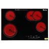 Electric Ceramic Stove! ZOKOP 30in 220v 7200w Rectangular 4-Burner Stove, Glass And Iron Spray-Coated Anti-Rust Bottom Shell, Touch Screen Embedded Wi