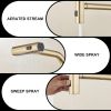 Brushed Gold Kitchen waterfall faucet with pull down sprayer, single handle kitchen sink faucet with pull out sprayer, 360¬∞ rotating kitchen faucet