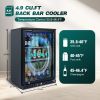 ORIKOOL 24 Inch Beverage Refrigerator Cooler, 160 Cans Mini fridge Glass Door, Beer Wine and Drink fridge 4.9 Cu.Ft