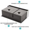 Double Bowl(60/40) Farmhouse Sink Workstation - 33 Inch Kitchen Sink Stainless Steel 16 gauge Apron Front Kitchen Sink