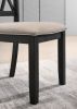 indvale Cross-Buck Wood 5-Piece Dining Set in Black