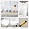 Table and chair set, modern dining table, patterned table top and black MDF leg table, soft and comfortable dining chair, perfect for dinner, meetings