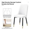 Table and chair set, modern dining table, patterned table top and black MDF leg table, soft and comfortable dining chair, perfect for dinner, meetings