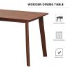 5 Pieces Dining Table Set 1 Dining Table and 4 Chairs Rustic Retro Solid RubberWood Table and Breakfast Upholstered Stools for Home Kitchen Dining Roo