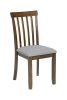 5 Piece Modern Dining Set, Square Wooden Dining Table with 4 Upholstered Chairs for Kitchen, Dining Room, Walnut