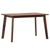 5 Pieces Dining Table Set 1 Dining Table and 4 Chairs Rustic Retro Solid RubberWood Table and Breakfast Upholstered Stools for Home Kitchen Dining Roo
