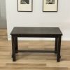 Bronco Antique Wood Finished Counter Height Dining Set: Table and Four White Chairs