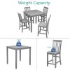 5 Piece Dining Table Set, Wooden Dining Square Table Set for 4, Counter Height Kitchen Table Set with Square Table and 4 Upholstered Chairs for Small