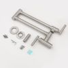 Traditional Wall Mount Stove Swing Arm Folding 2 Handles 360¬∞Rotation Dual Joints Pot Filler Kitchen Faucet with ABS Faucet Aerator