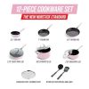 12-Piece Toxin-Free Ceramic Nonstick Pots and Pans Cookware Set, Dishwasher Safe