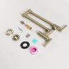 Traditional Wall Mount Stove Swing Arm Folding 2 Handles 360¬∞Rotation Dual Joints Pot Filler Kitchen Faucet with ABS Faucet Aerator