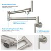 Traditional Wall Mount Stove Swing Arm Folding 2 Handles 360¬∞Rotation Dual Joints Pot Filler Kitchen Faucet with ABS Faucet Aerator
