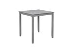 5 Piece Dining Table Set, Wooden Dining Square Table Set for 4, Counter Height Kitchen Table Set with Square Table and 4 Upholstered Chairs for Small