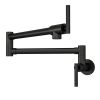 Traditional Wall Mount Stove Swing Arm Folding 2 Handles 360¬∞Rotation Dual Joints Pot Filler Kitchen Faucet with ABS Faucet Aerator