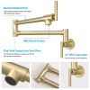 Traditional Wall Mount Stove Swing Arm Folding 2 Handles 360¬∞Rotation Dual Joints Pot Filler Kitchen Faucet with ABS Faucet Aerator